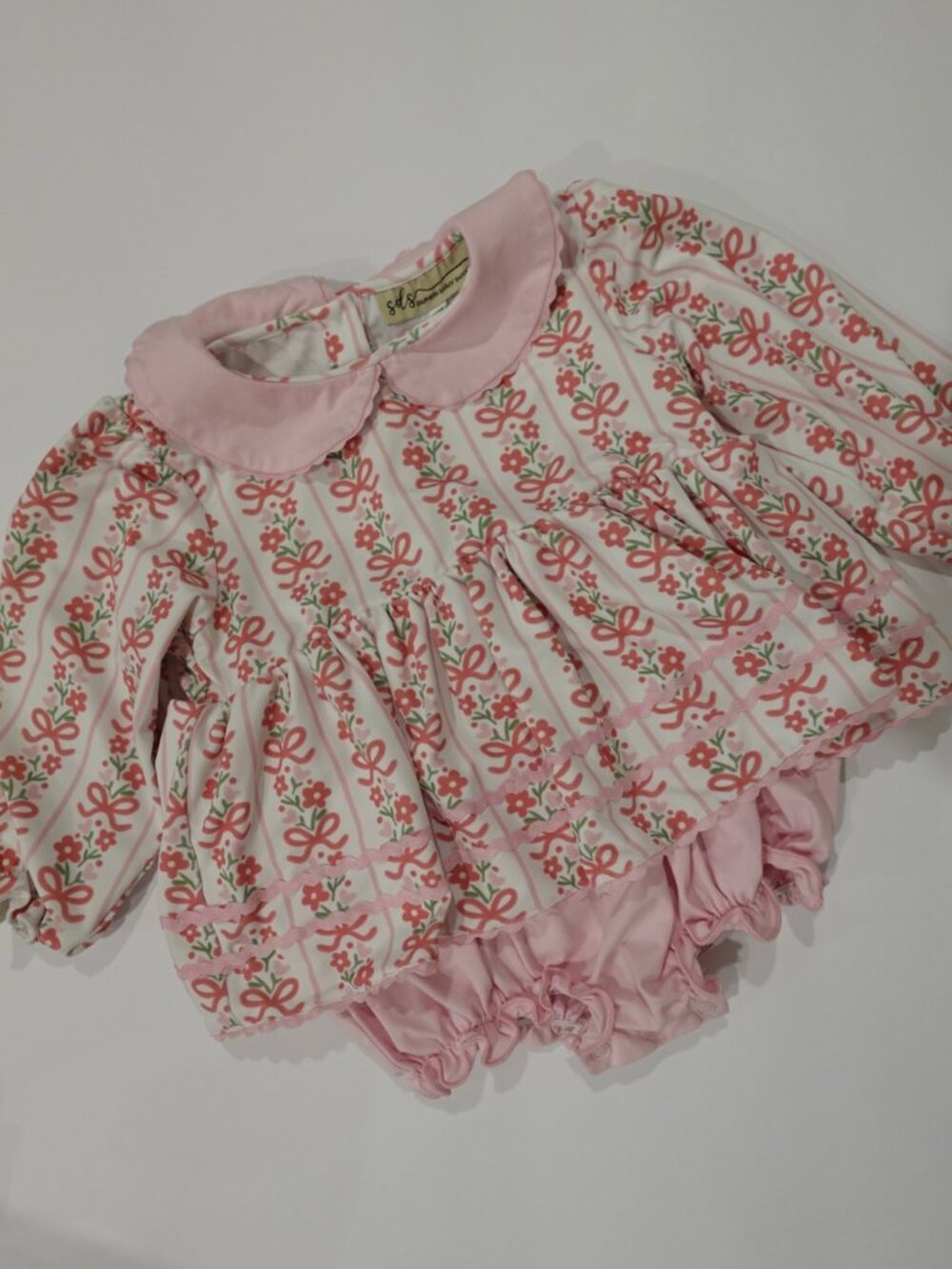 Southern Darlin Smocks Girls Skirted Bubble Romper